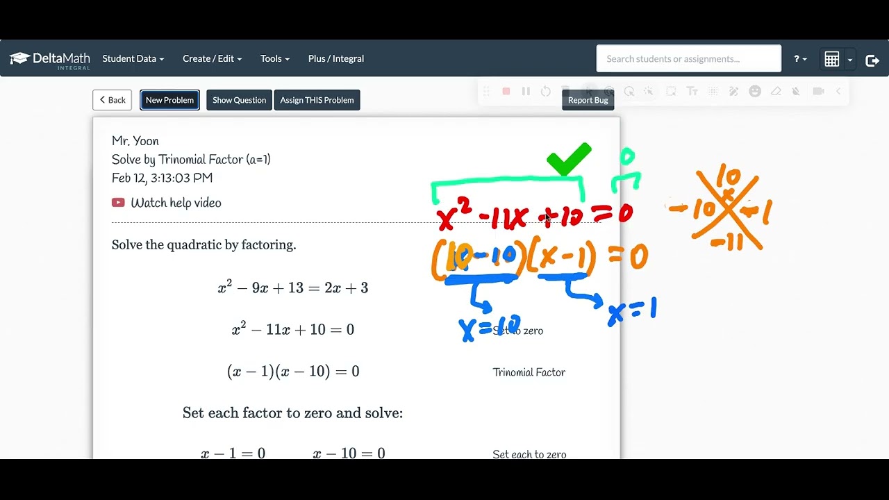 AFDA - Solve Quadratics