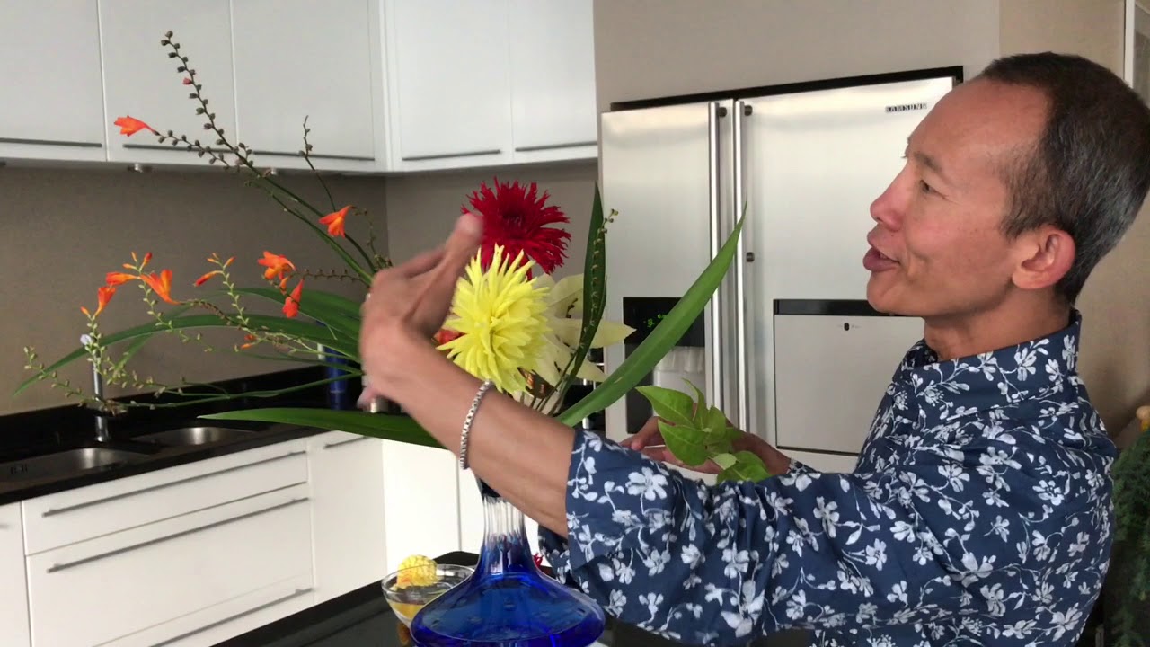 Hướng dẫn cắm hoa Nhật Bản Ikebana Nghệ nhân Giáo viên Ikenobo