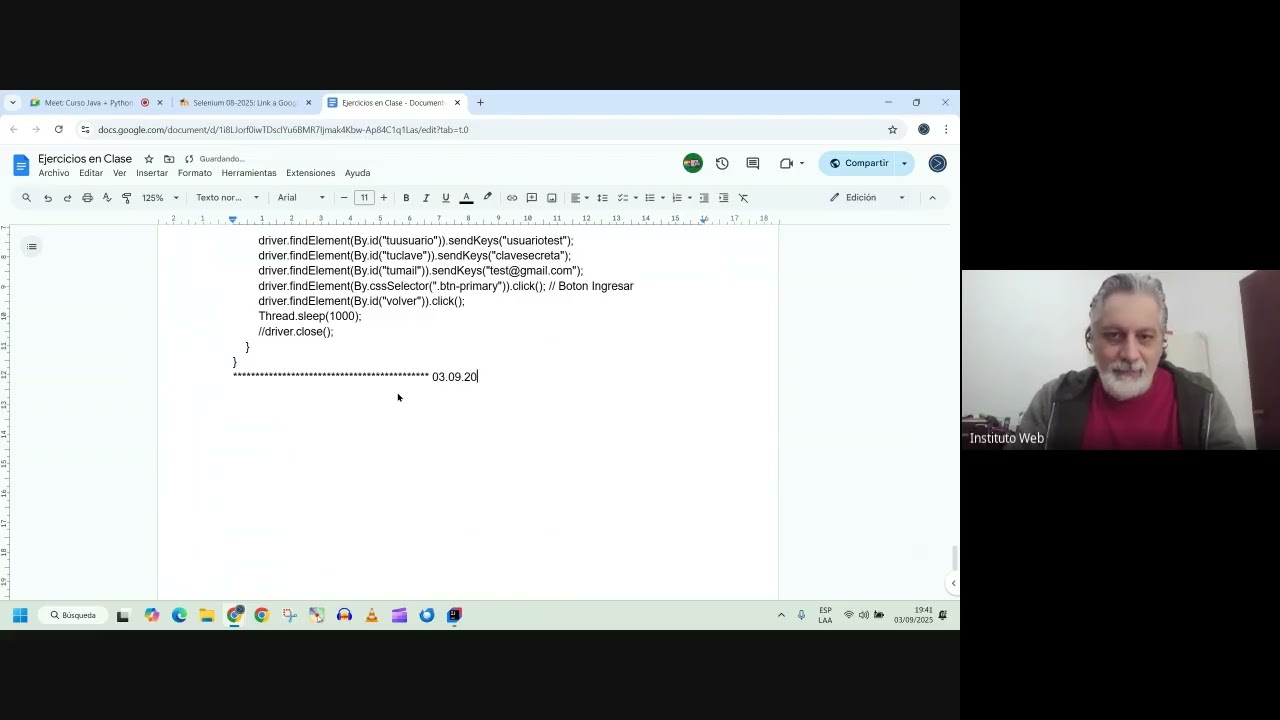 Curso Java + Python + Selenium   2025 09 03