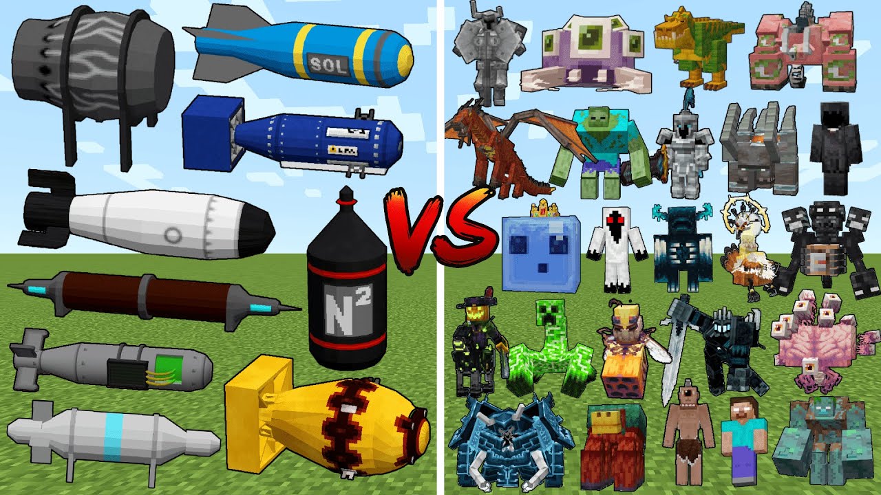 What Nuclear Bombs can Beat the most Minecraft Bosses?