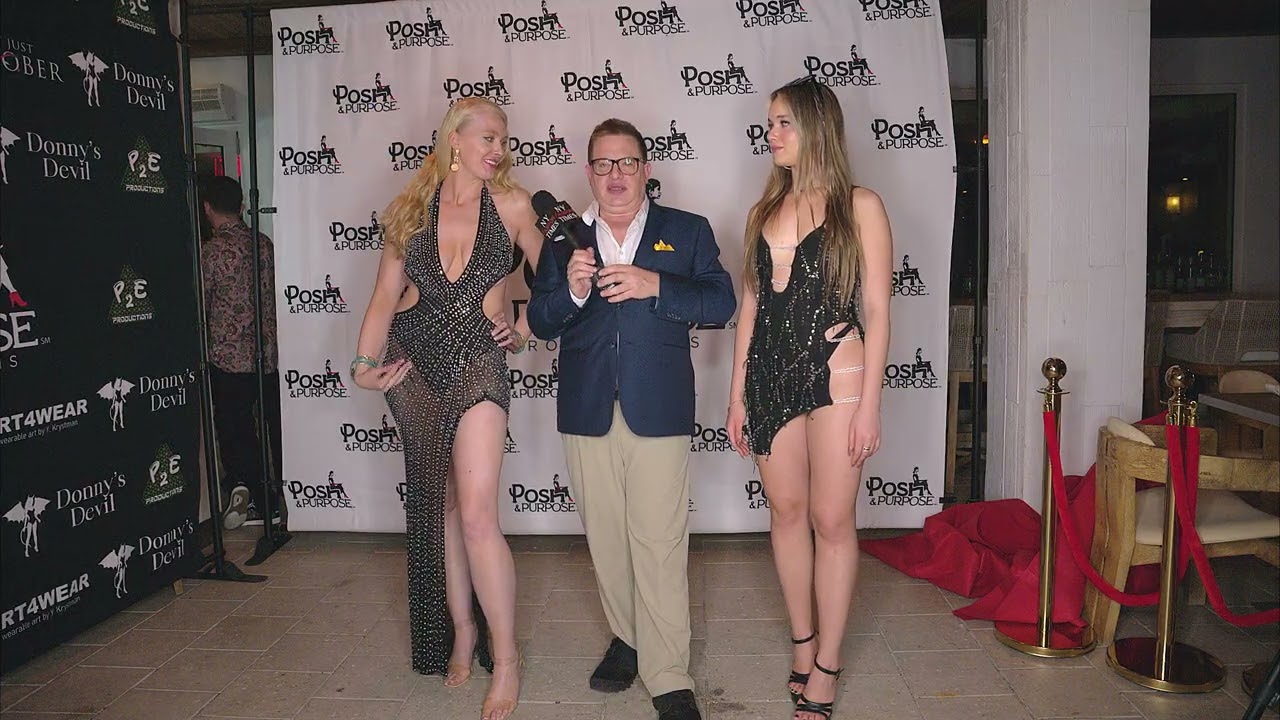 @VictorialNowak @hollyzuelle wear @HeritageIndiaFashions at @PoshandPurpose during Art Basel Miami