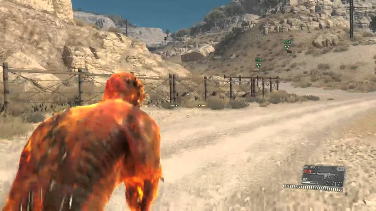 MGS5 TPP Mod Progress - Man On Fire Swap Test