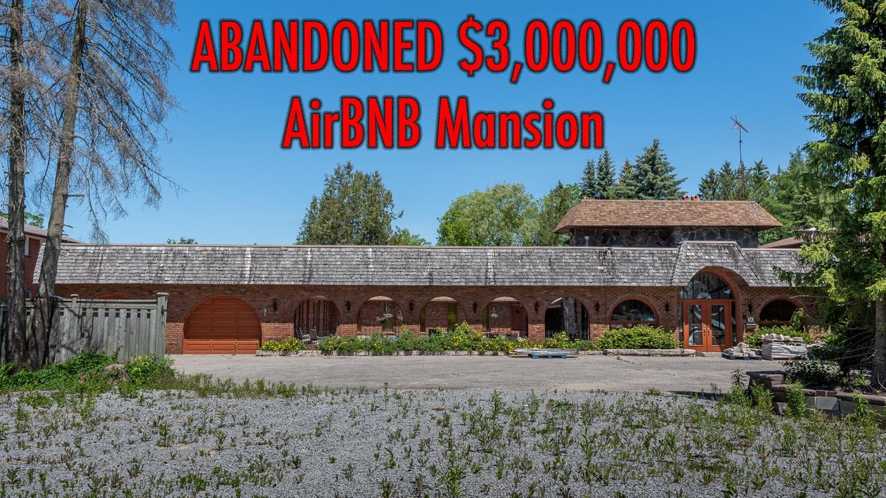 Exploring an ABANDONED $3,000,000 AirBNB Mansion with a Flooded Basement