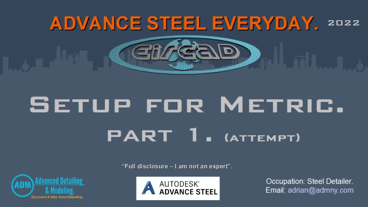 ADVANCE STEEL: Working in Metric. Part 1.