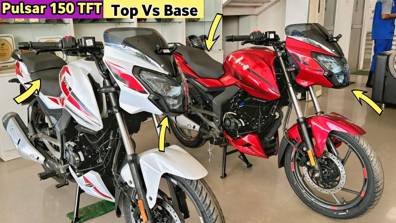 New Pulsar 150 TFT Top Model Vs Base Model 👍 Dual Seat Vs Single Seat Comparison Review 