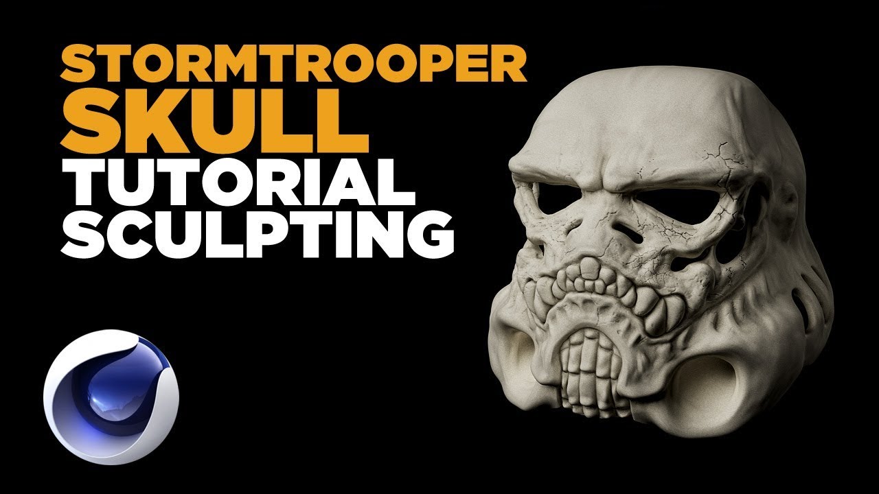 storm trooper skull tutorial sculpting