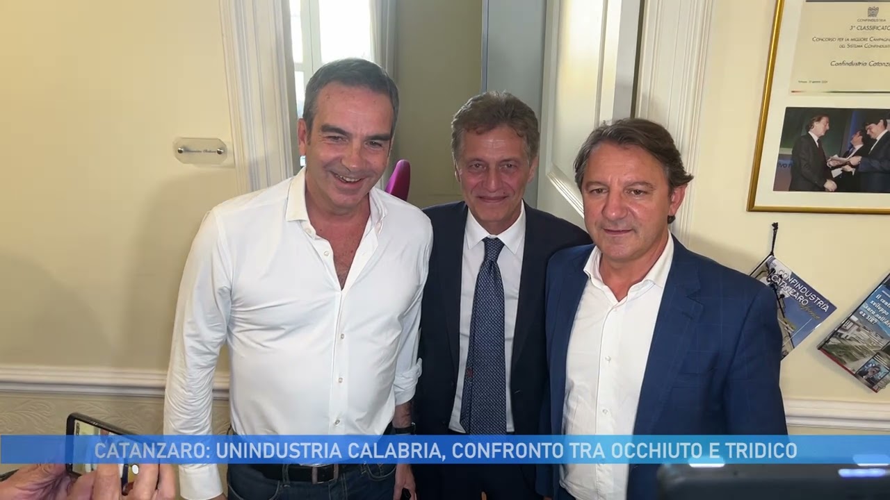 CATANZARO:  UNINDUSTRIA CALABRIA, CONFRONTO TRA OCCHIUTO E TRIDICO