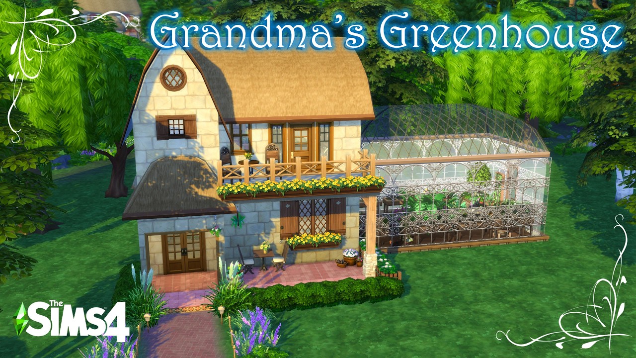 Grandma's Greenhouse | Sims 4 Longplay Build | No Commentary, No CC