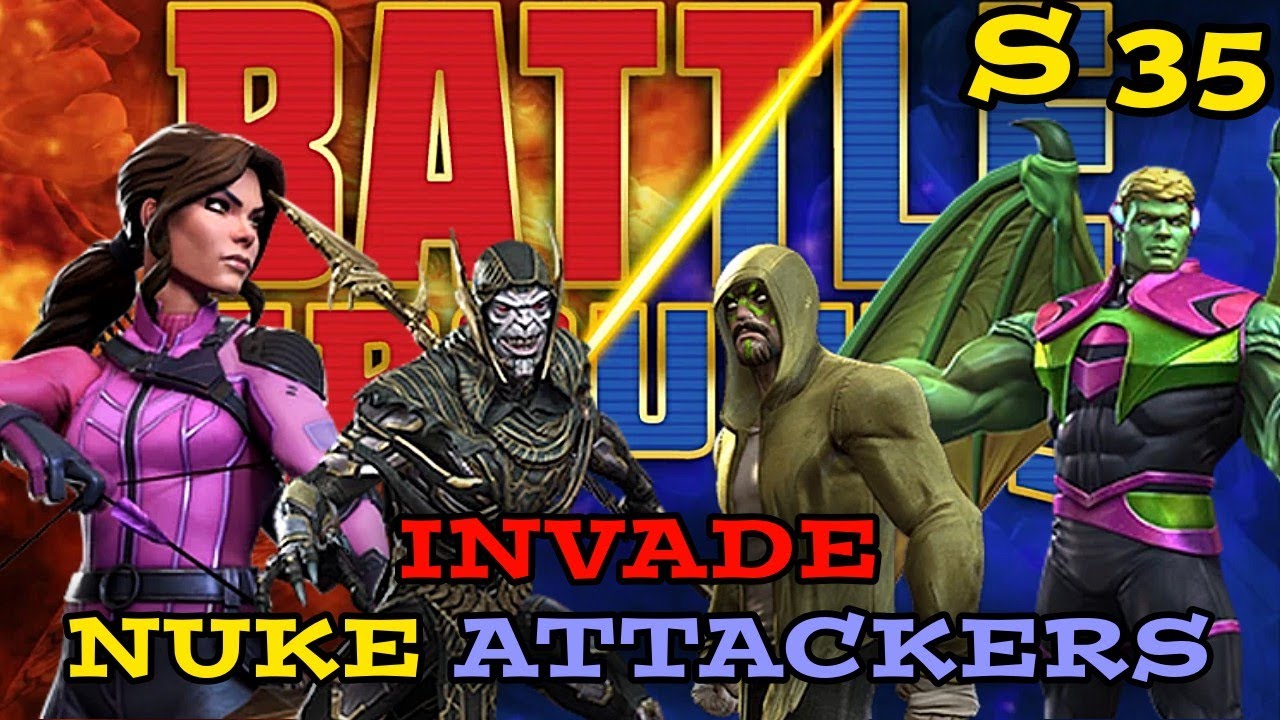 Battlegrounds Season 35 Invade Meta | Best Attackers With Gameplay | Mcoc