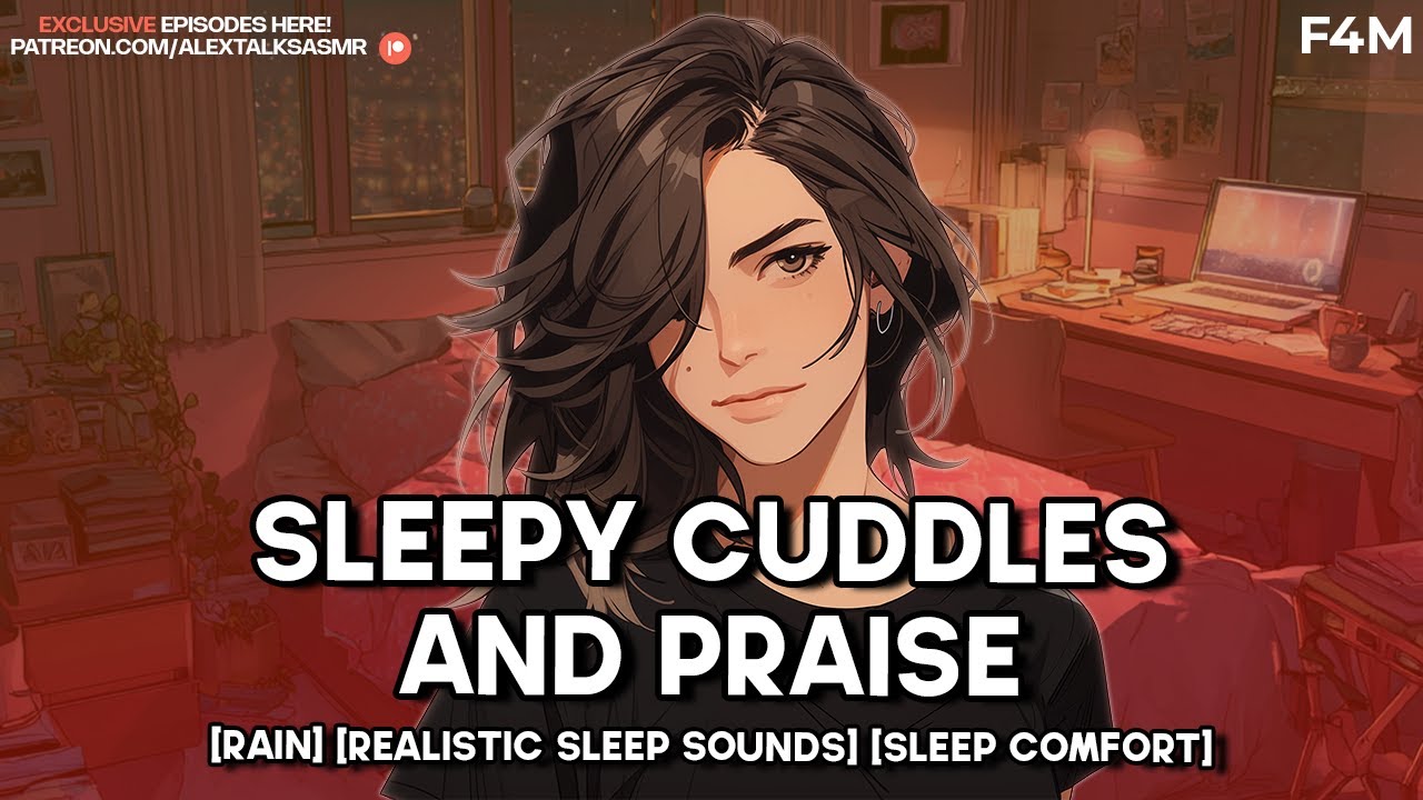 [F4M] Falling asleep in your sweet tomboy girlfriend's arms [sleep comfort] [hair stroking] [rain]