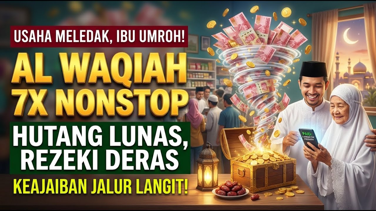 Surat Al Waqiah 7x Pembuka Rezeki Terkunci Bebas Hutang Bulan Suci