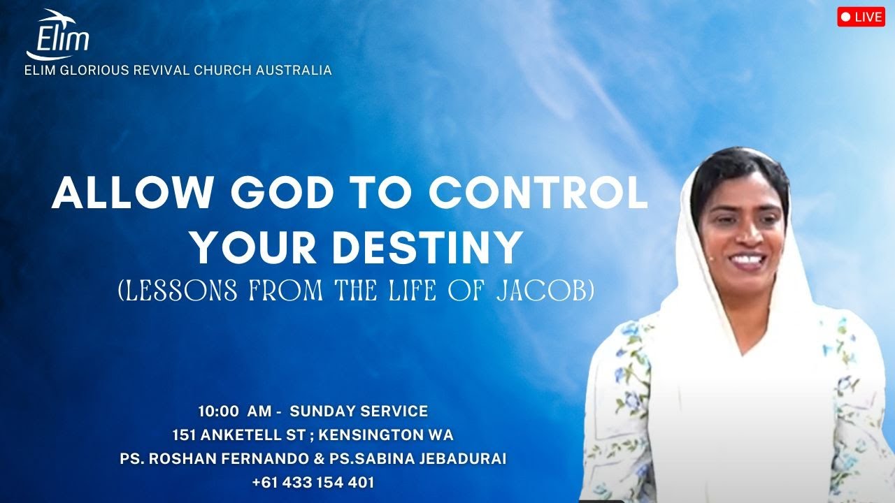 Allow God to control your destiny| Ps.Sabina Jebadurai | 19th OCT 2025