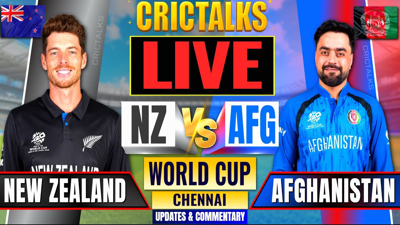 🔴 Live: World Cup, NZ vs AFG, Last 15 Overs, Cricket Live Match Today Scores & Commentary