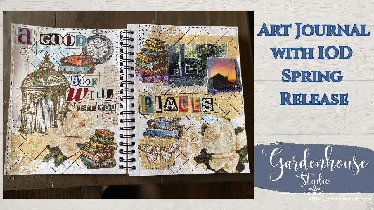 Art Journal with IOD New Spring Release | Pastiche Stamp