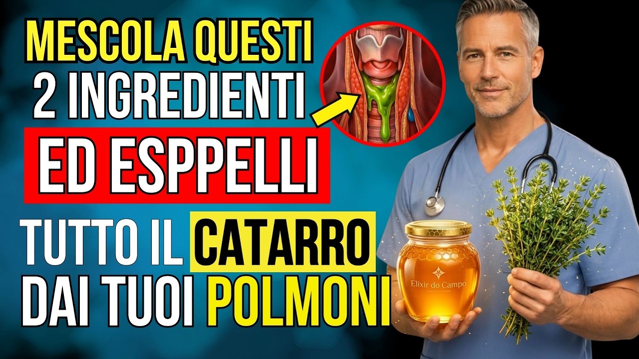 Il Potente ESPETTORANTE Naturale per Eliminare Tutto il Catarro dalla Gola e dai Polmoni
