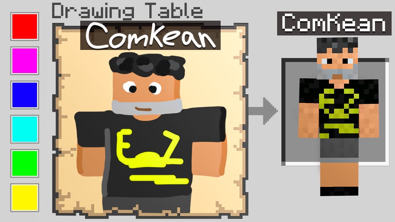YouTubere Jeg Tegner Kommer Frem I Minecraft!