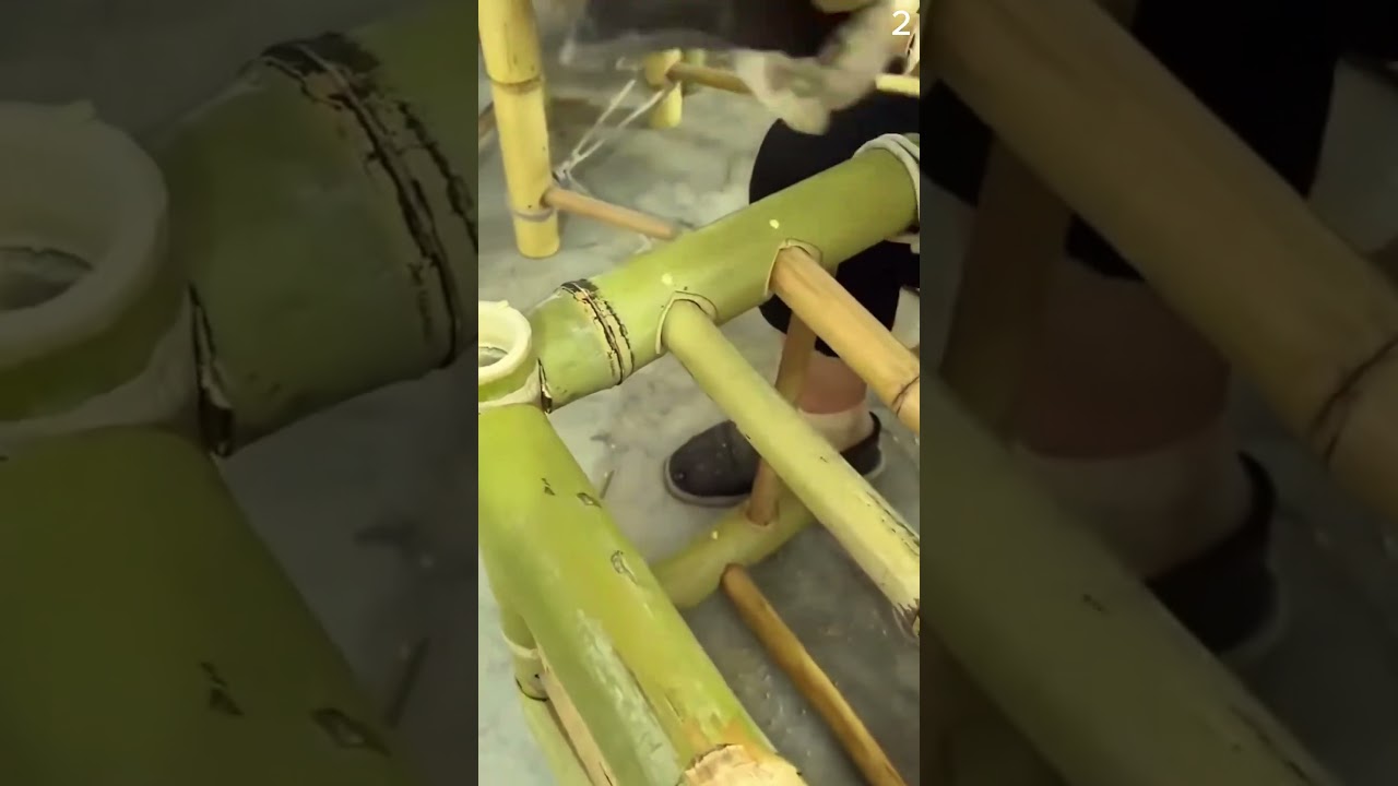 Teknik cerdas super kreatif membuat kursi dari bambu yang mengesankan #shorts