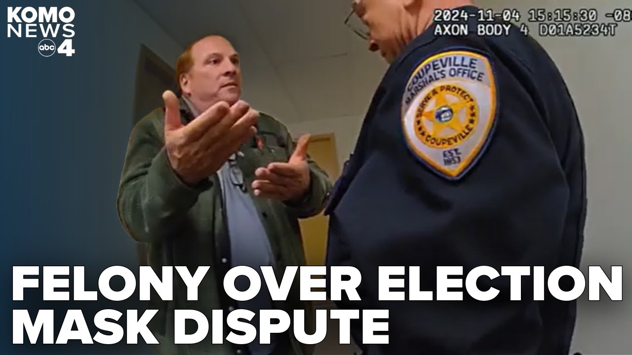 Election observer charged with felony over mask policy dispute in Washington