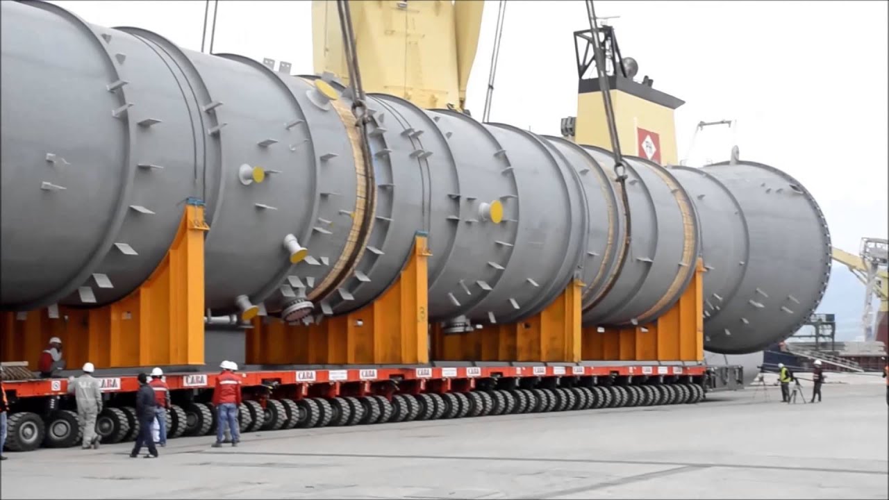 Çaba'nın 600 ton ağırlığındaki fractionator taşıması