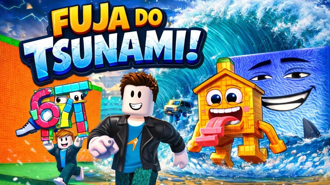 FUGINDO DO TSUNAMI PARA BRAINROTS PRIMEIRA PARTIDA ROBLOX