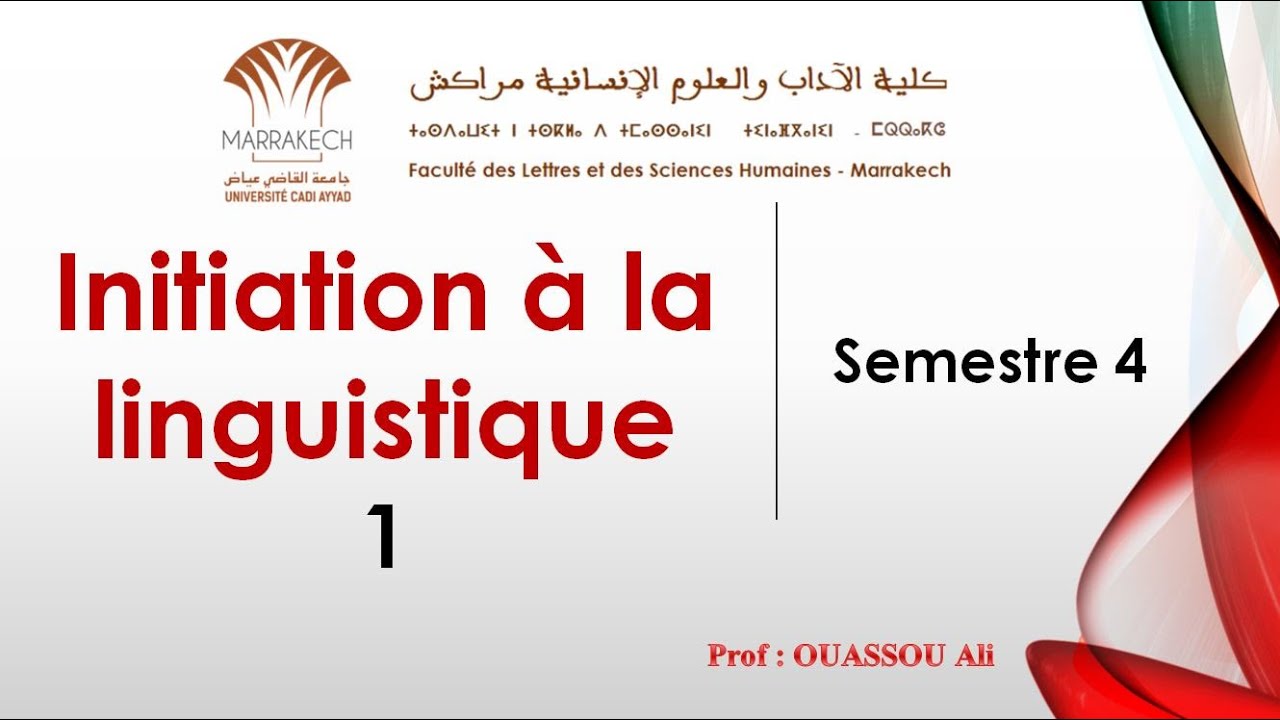 Initiation à la Linguistique - Partie 1