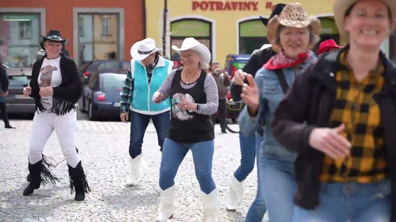Country Flash Mob - Náměstí Krále Jiřího z Poděbrad Cheb - 8.6.2025