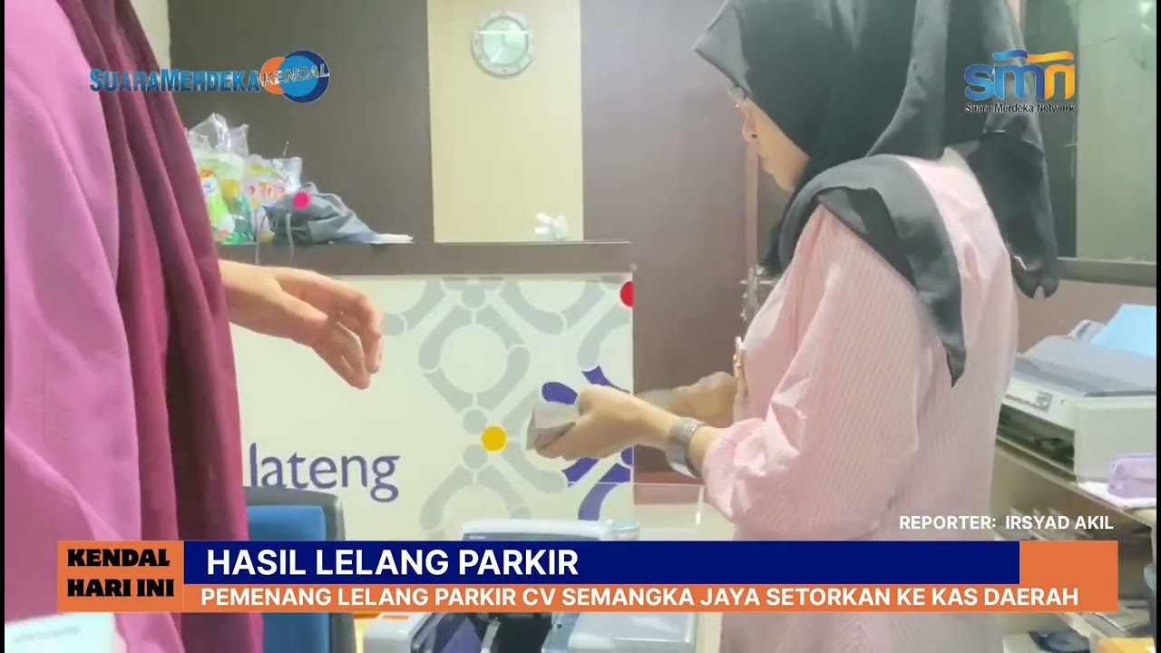 Hasil Lelang Parkir, CV Semangka Jaya Setorkan ke Kas Daerah