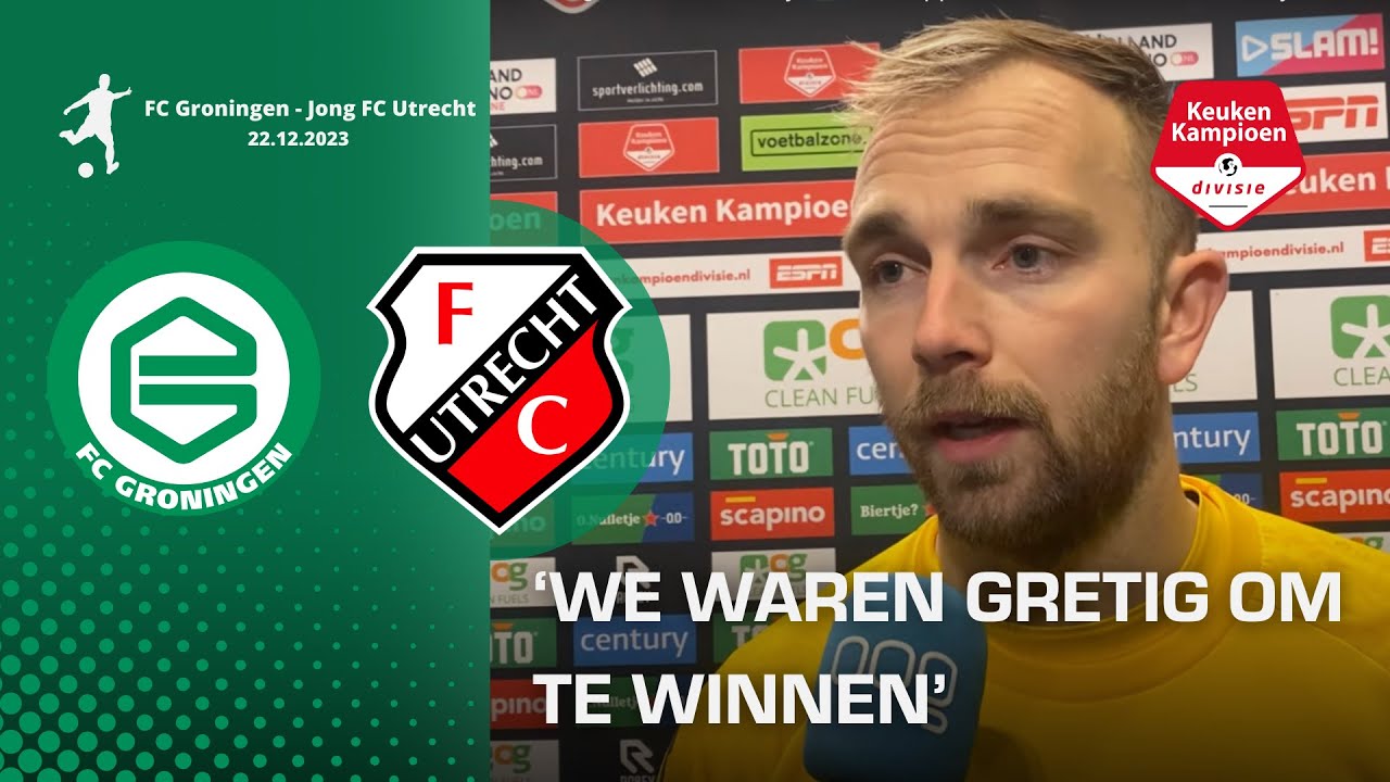 Hidde Jurjus na winst Jong FC Utrecht | "Blij dat we stappen vooruit aan het maken zijn."