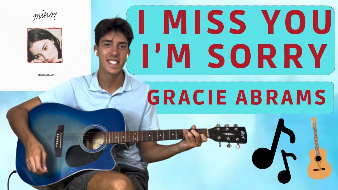 Gracie Abrams - I miss you, I'm sorry guitar cover (tabs + chords + lyrics) 🎸🎶🩵