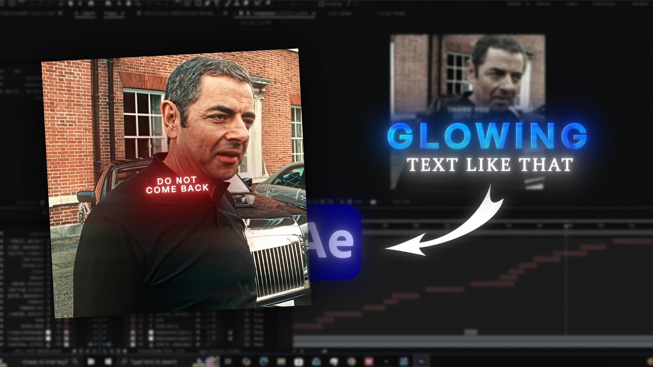 Red Glow Text Effect  - AFTER EFFECTS Tutorial
