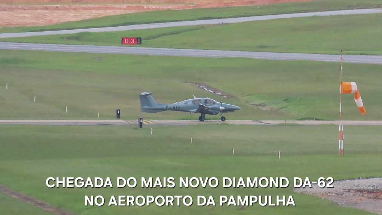 CHEGADA DO MAIS NOVO DIAMOND DA-62 (PS-BTS) NO AEROPORTO DA PAMPULHA