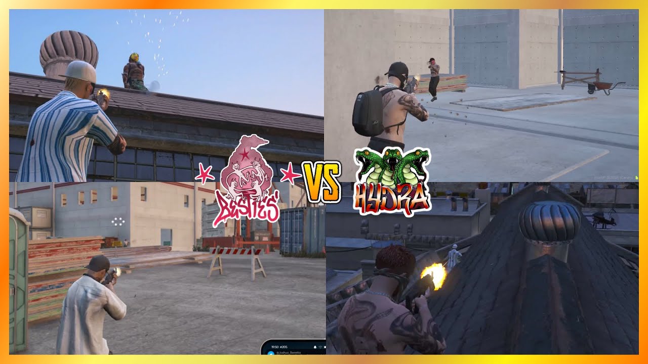 Besties (Jingtai Clan) vs Hydra At Cypress Construction (Multi POVs) | NoPixel 4.0 GTA RP