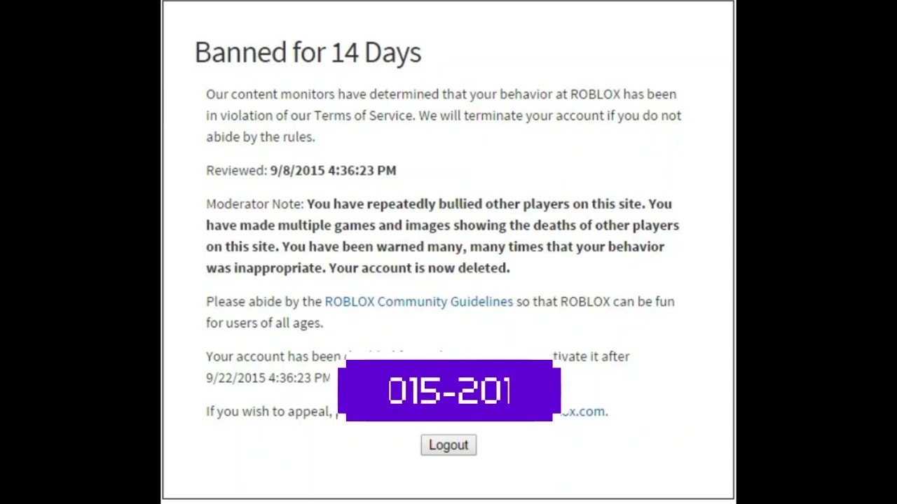 the evolution of the roblox ban screens