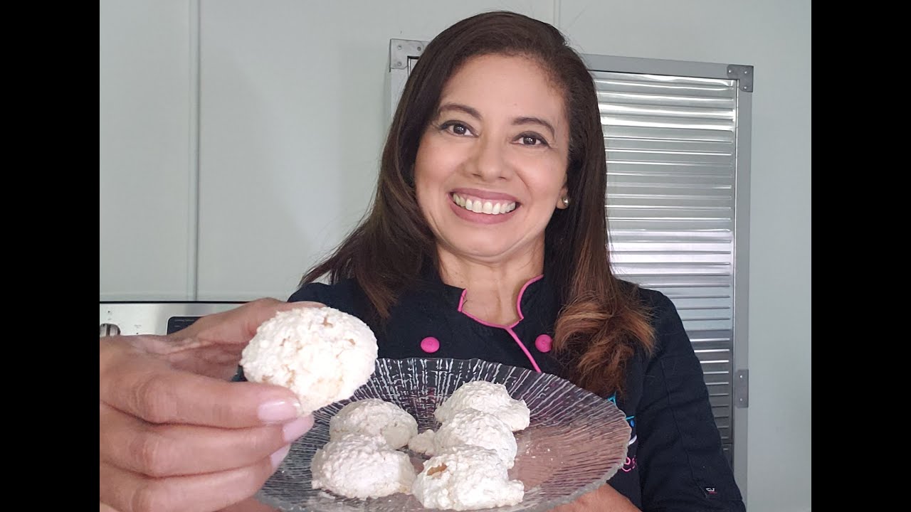 Merenguitos de coco/Suspiros de coco fáciles y ricos con sólo 3 ingredientes