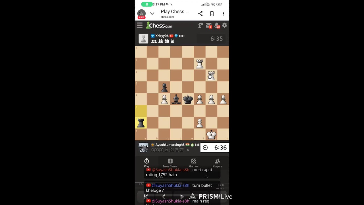 Live streaming of chess by ayush