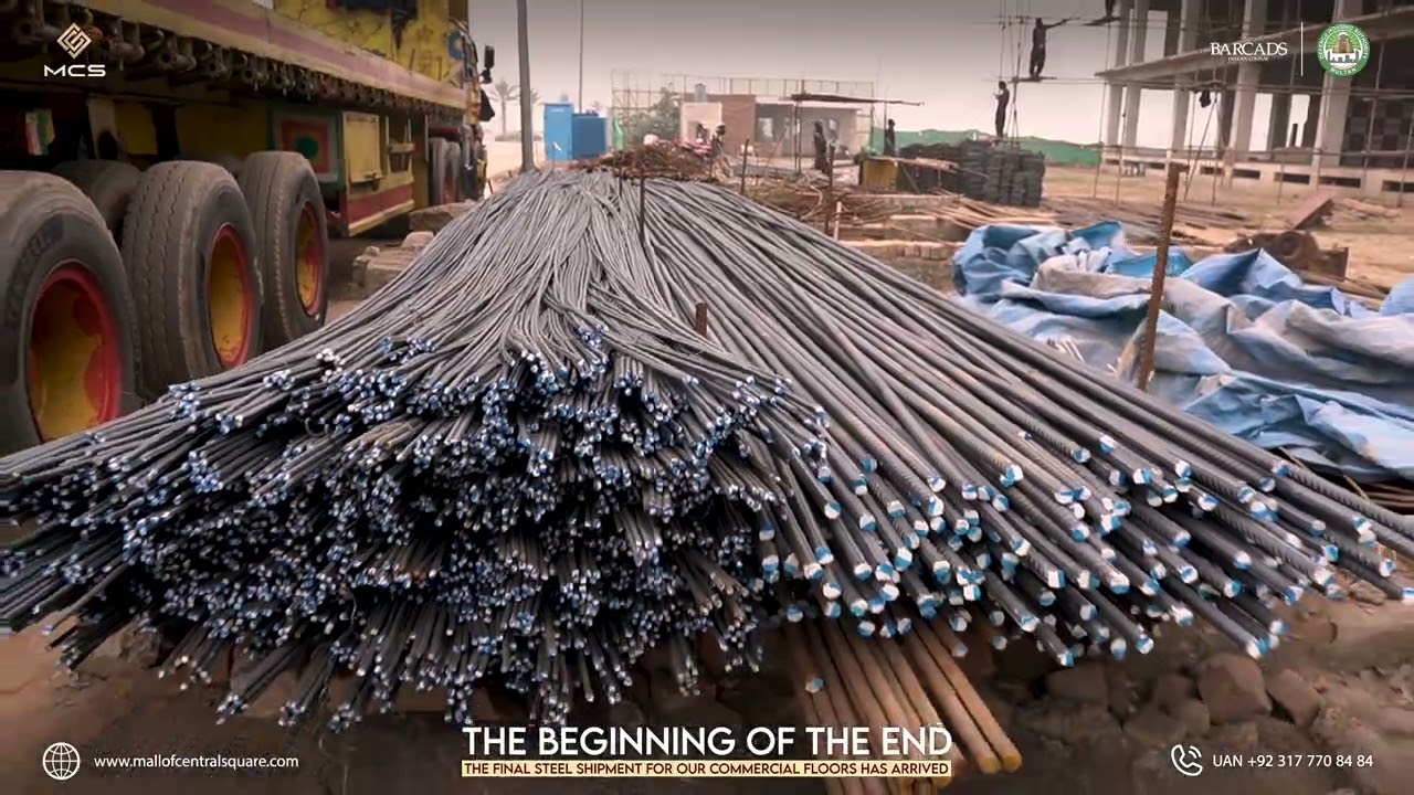 The 𝐟𝐢𝐧𝐚𝐥 𝐬𝐭𝐞𝐞𝐥 𝐬𝐡𝐢𝐩𝐦𝐞𝐧𝐭 for the commercial floors | Mall of Central Square DHA Multan