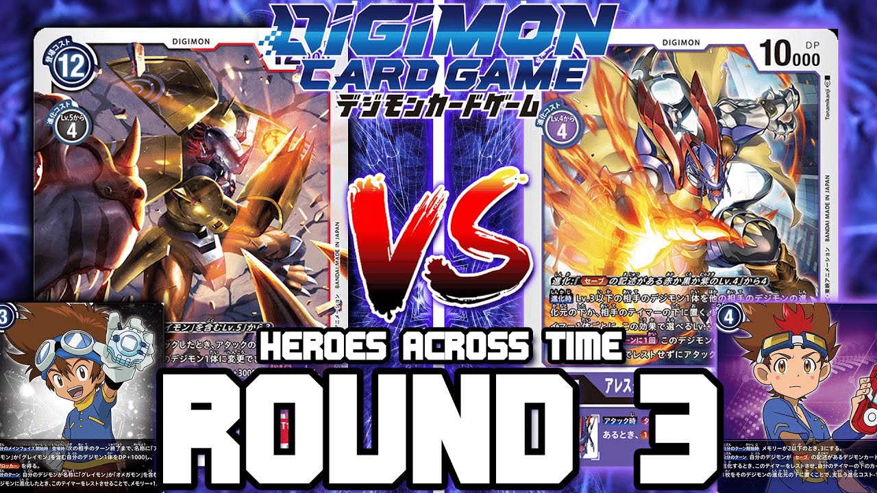 WarGreymon VS Arresterdramon SM!! | Digimon Card Game: BT-12 Heroes Across Time (ROUND 3)