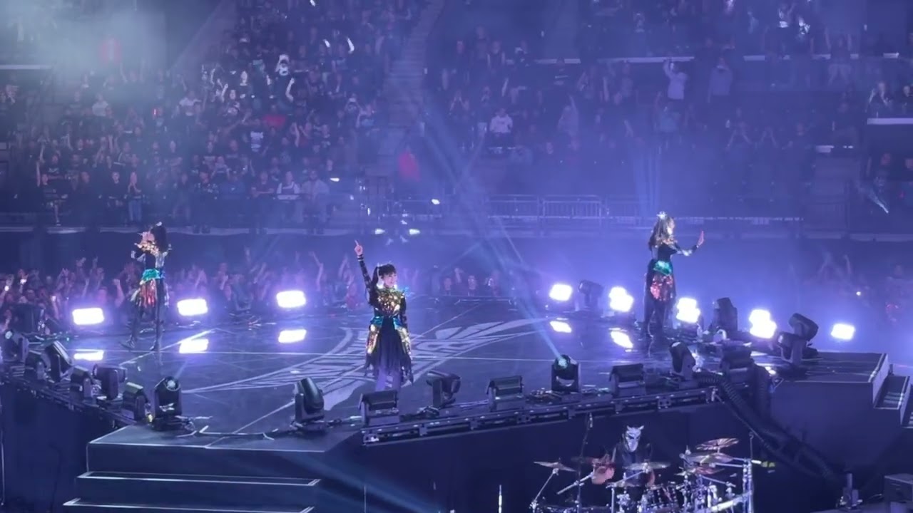 Babymetal performing Road of Resistance live at The Intuit Dome in Los Angeles, CA on 11/1/25