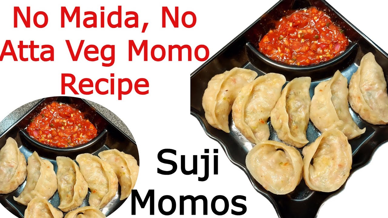 बिना मैदा, बिना आटे के बनाएं सूजी के मोमो | Rava Momos | Sooji ke Momos | Momos Chutney Recipe Video