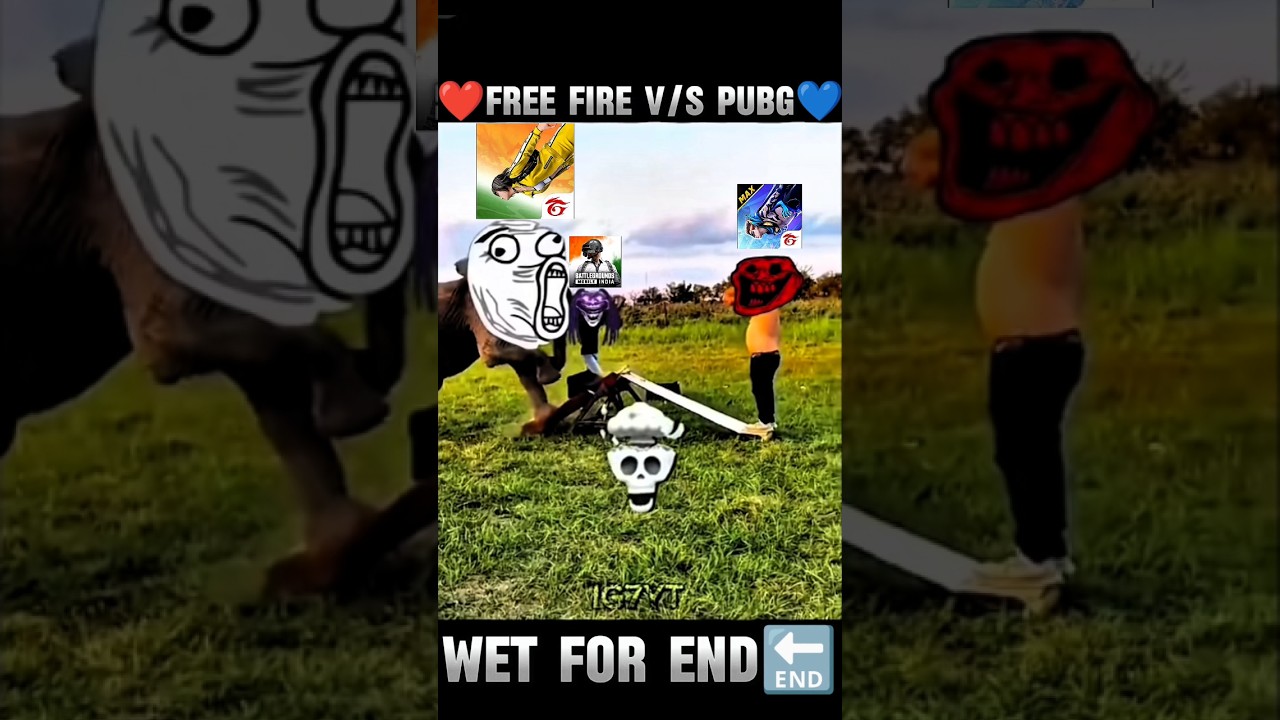 PUBG🤣 VS FREE FIRE🔥 #impossible #freefire #shortsff #viralshorts#funny#totalgaming#ajjubhaiinmymatch
