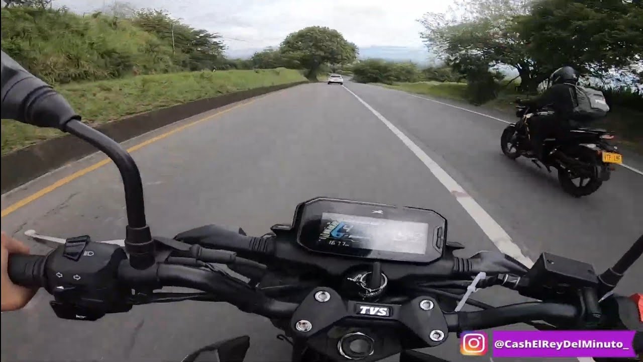 TVS Raider 125 VS TVS Apache 160 RTR 4V Top Speed Cerritos Cartago