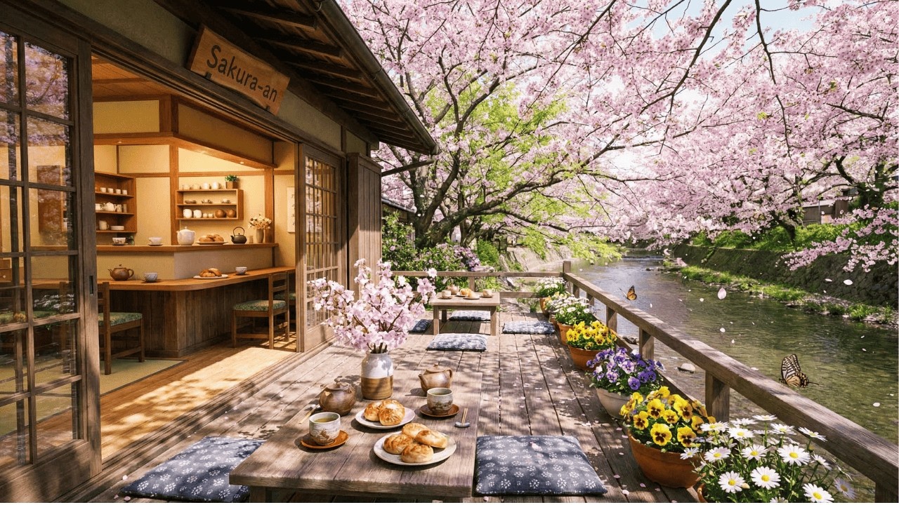 Outdoor Spring Jazz Ambience 🌸 Calm Riverside Music for Work, Study & Relaxation