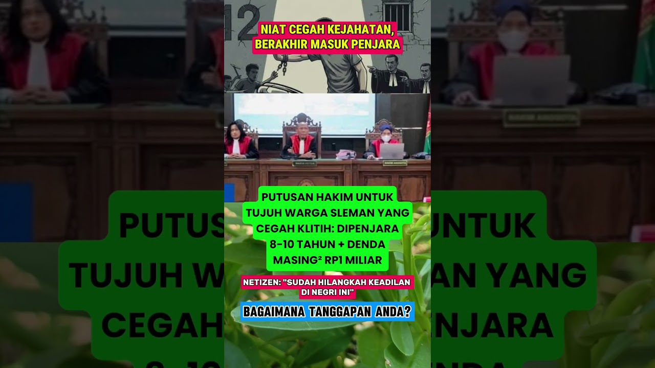 NIAT CEGAH KEJAHATAN, BERAKHIR DIPENJARA ‼️