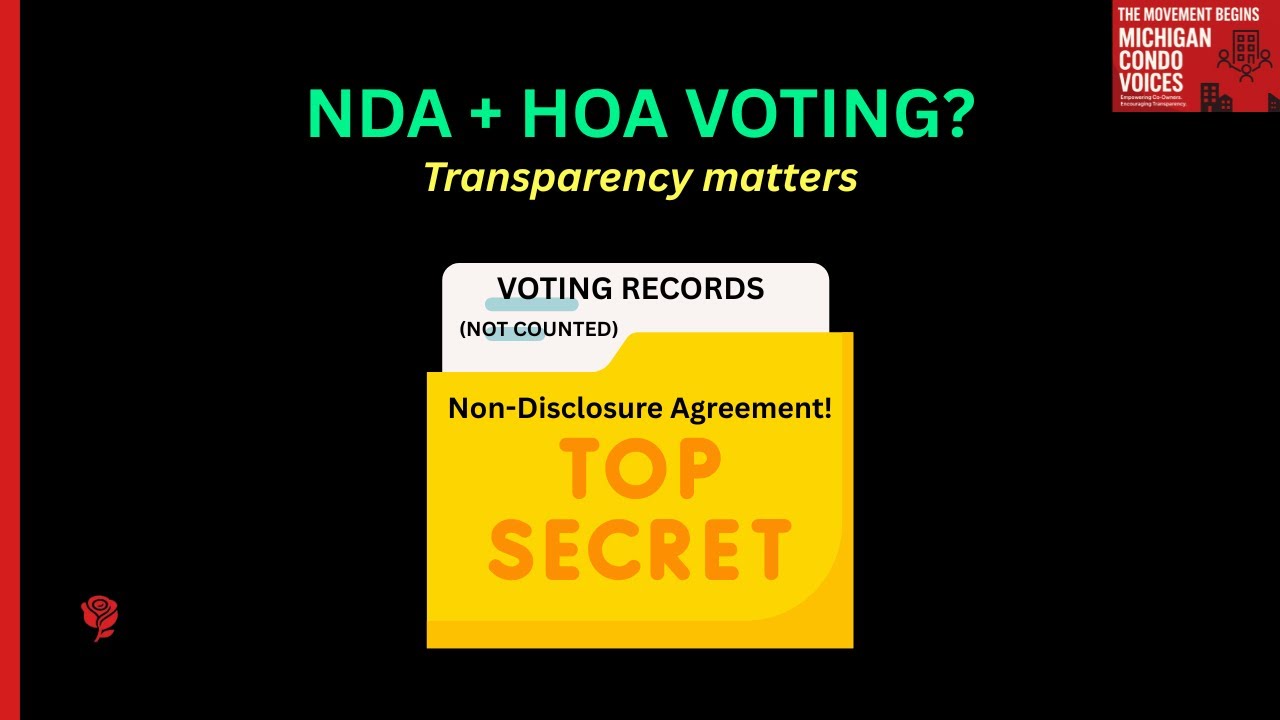 Can HOA Boards Hide Voting Records Behind an NDA?