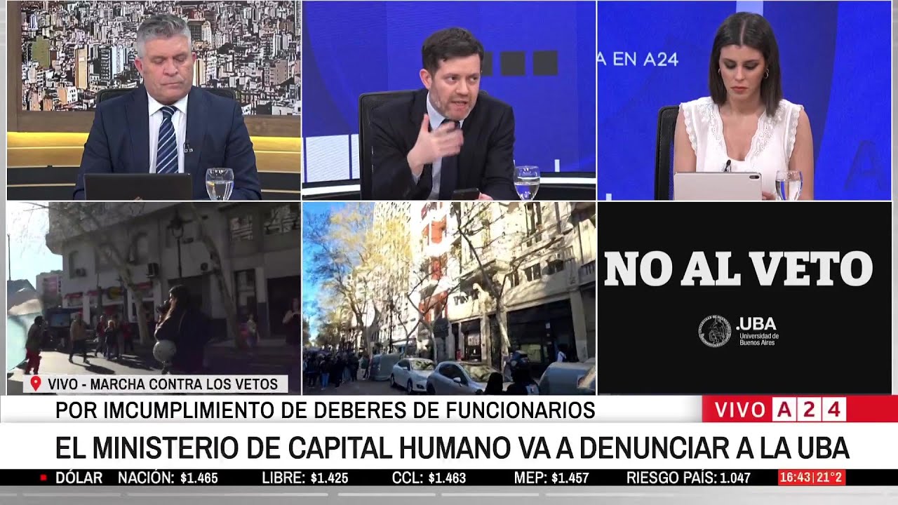 🔴 EL MINISTERIO DE CAPITAL HUMANO VA  A DENUNCIAR A LA UBA