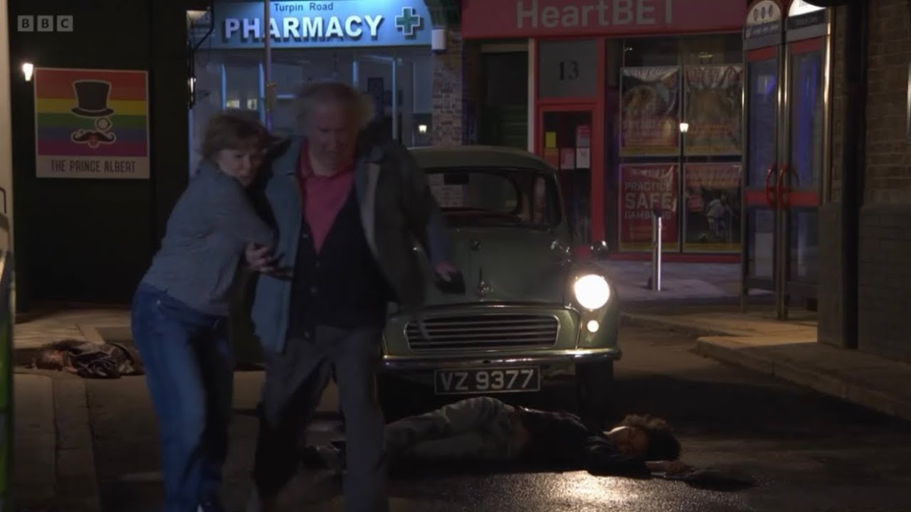 EastEnders- Julie gets Nigel to flee the scene of the crash (21st October 2025)