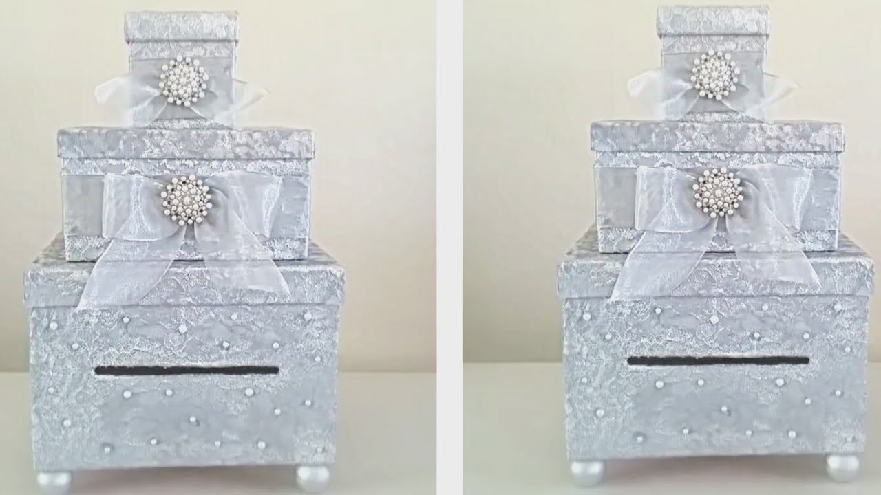 DIY| THREE LEVEL CARD BOX HOLDER/ WEDDING 2017
