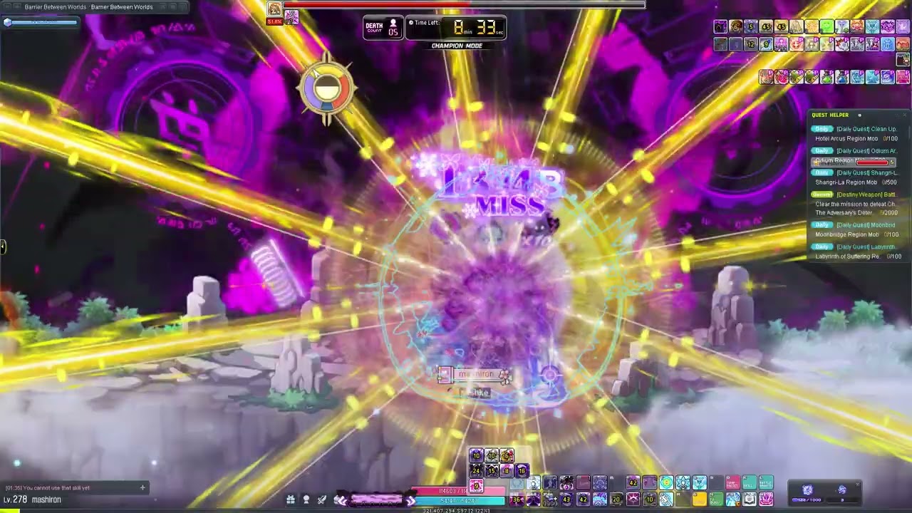 battle mage deathless hard seren solo // champion mission (19:27) GMS Kronos
