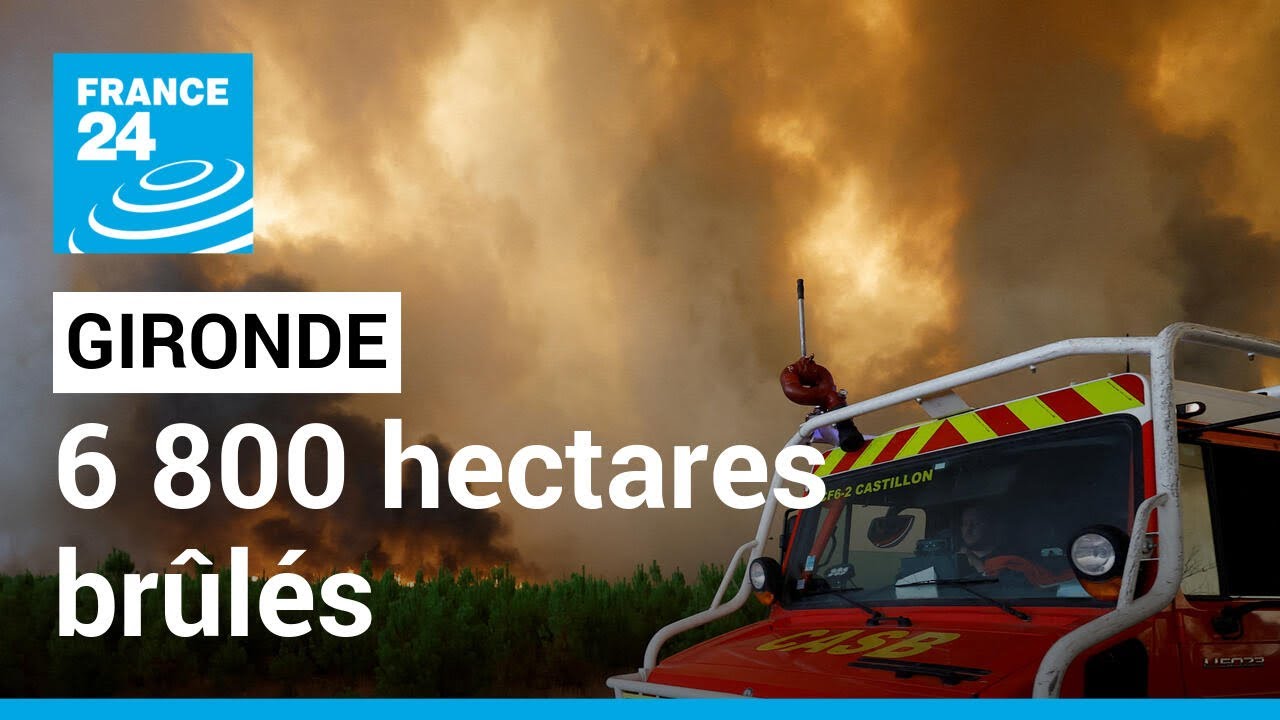 Le feu a ravagé 6 800 hectares en Gironde, déjà 10 000 personnes évacuées • FRANCE 24