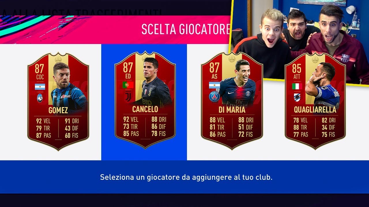 😍 ABBIAMO SCULATO! CANCELO 87 e PAPU GOMEZ 87 nel PLAYER PICK?! PREMI FUT CHAMPIONS! FIFA 19 [ITA]